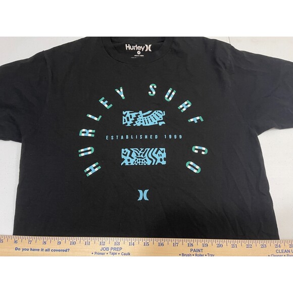 Hurley Surf Co. Men's Black Blue Cotton Graphic T Shirt Size M (18" pit to pit) - Picture 5 of 7